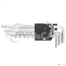 Набор ключей Matrix имбусовых HEX, 1,5–10 мм, CrV, 9 шт., удлиненные, с шаром