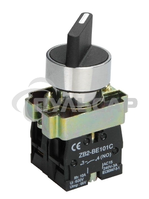 Переключатель LAY5-BD33 на 3 полож. черный I-O-II станд. ручка ИЭК BSW60-BD-3-K02