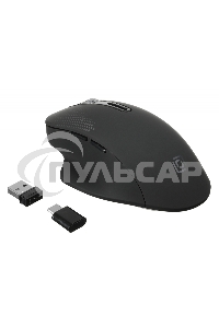 Мышь беспроводная Oklick 636LWC черный, 2400 dpi, радиоканал, USB/USB-C, кнопки - 6