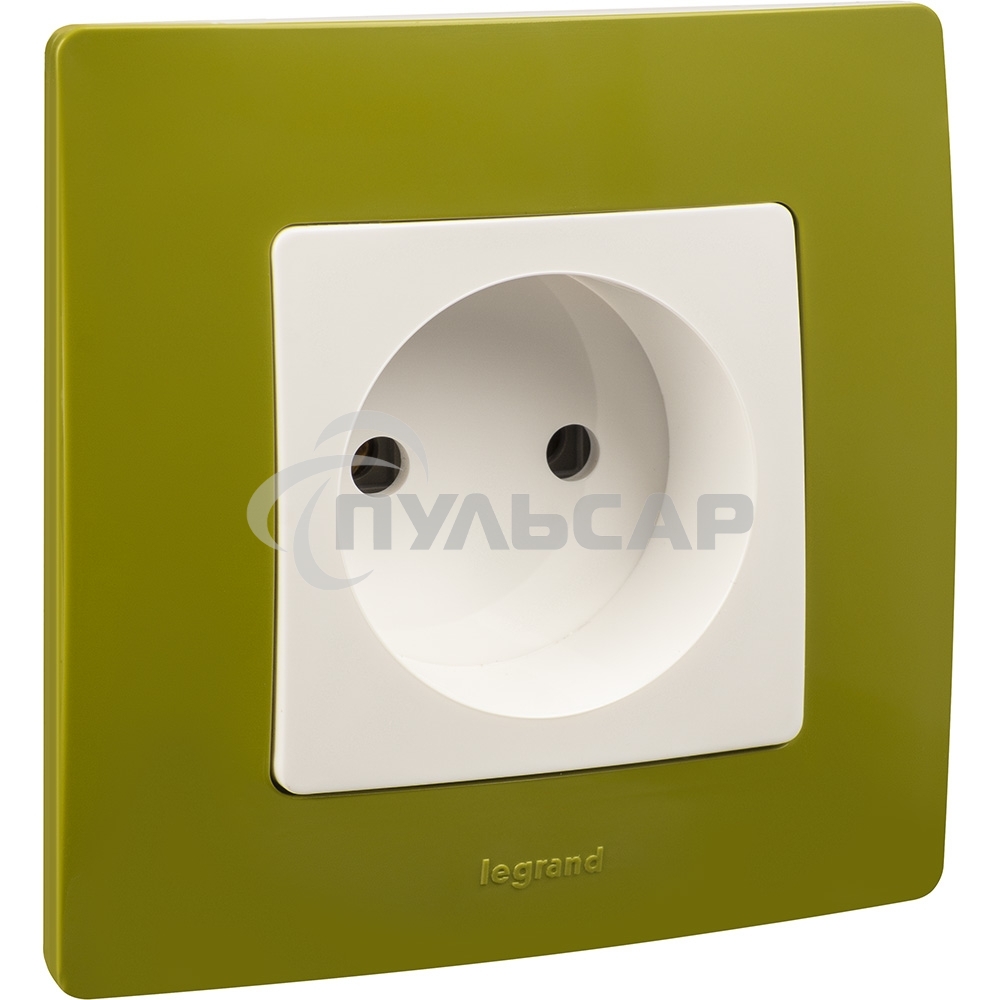 Розетка 2К винты, белый  ETIKA