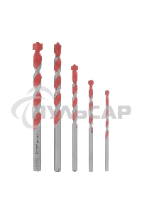 Набор сверл Matrix универсальных, 4-10мм, 5 шт