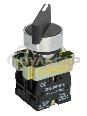 Переключатель LAY5-BJ33 на 3 полож. черный I-O-II дл. ручка ИЭК BSW70-BJ-3-K02