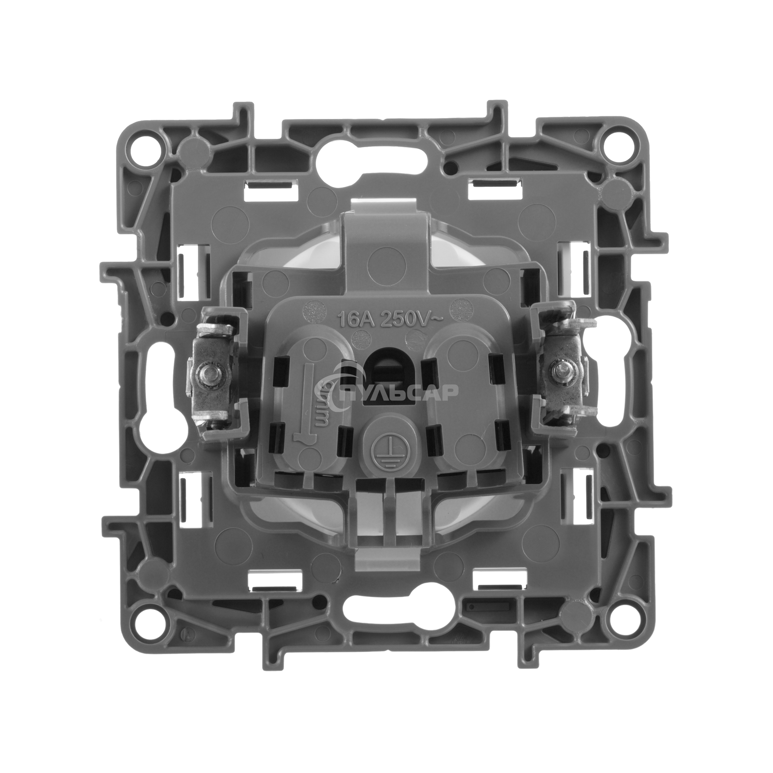 Розетка 2К винты, белый  ETIKA