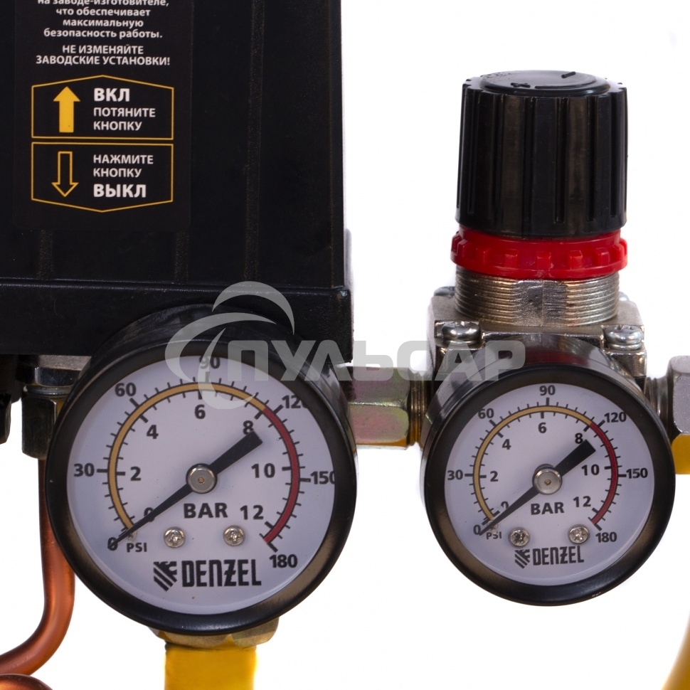 Компрессор Denzel воздушный DK1500/24,Х-PRO 1,5 кВт, 230 л/мин, 24 л 58063