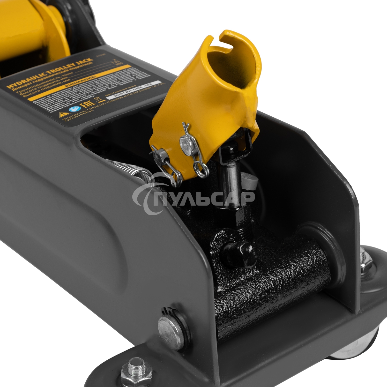 Домкрат гидравлический подкатной Denzel, 2 т, 135-385 мм 51230