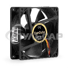 Вентилятор для корпуса ExeGate EX08020S3P-24 черный, 80 мм, 3900 об/мин, 41.2 дБ, 3 pin