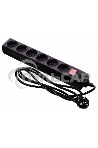 Сетевой фильтр Buro 600SH-16-1.8-B 1.8м (6 розеток) черный (коробка)