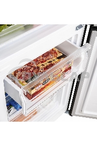 Холодильник Maunfeld MFF176SFSB черный двухкамерный 188/75л морозилка снизу, ручная разморозка