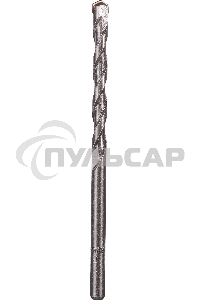 Сверло по бетону ВИХРЬ 6x100, цилиндрический хвостовик (1 шт. в блистере)