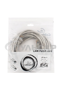 Патч-корд UTP Cablexpert кат.5e, 5м, литой, многожильный (серый)