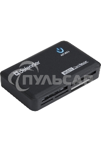 Кардридер Defender OPTIMUS, до 4 типов карт одновременно + кабель USB 2.0 A(M) - MiniB (M) длина 1 м.