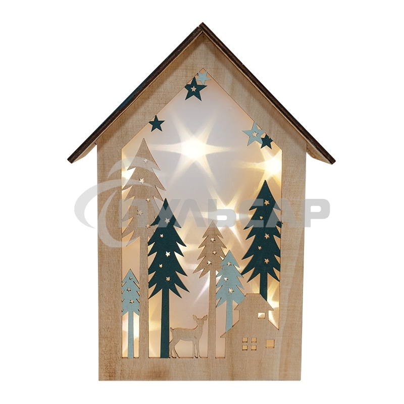 Деревянная фигурка с подсветкой 