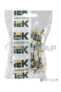 Наконечник-гильза изол. Е1012 10кв.мм (уп.100шт) ИЭК UGN10-010-07-12
