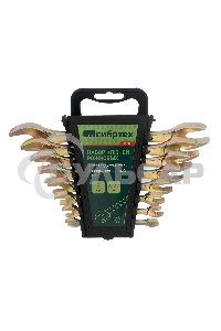 Набор ключей рожковых 6-22 мм, 8 шт, желтый цинк Сибртех