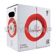 Кабель Cablexpert, UTP5e, 4 пары, 0.48 мм, CCA, однож., 100 м, серый Кабель Cablexpert, UTP5e, 4 пары, 0.48 мм, CCA, однож., 100 м, серый