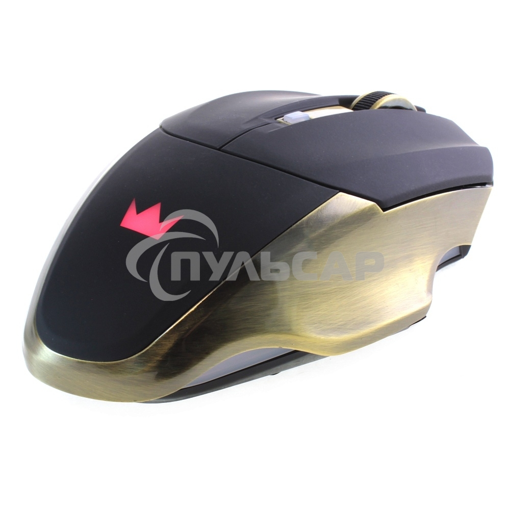 Мышь беспроводная Crown Gaming CMXG-605 черный, 1600 dpi, радиоканал, USB, кнопки - 6
