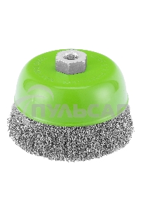 Щетка для УШМ СИБРТЕХ 125 мм М14, чашка, витая проволока 0,3 mm 746067