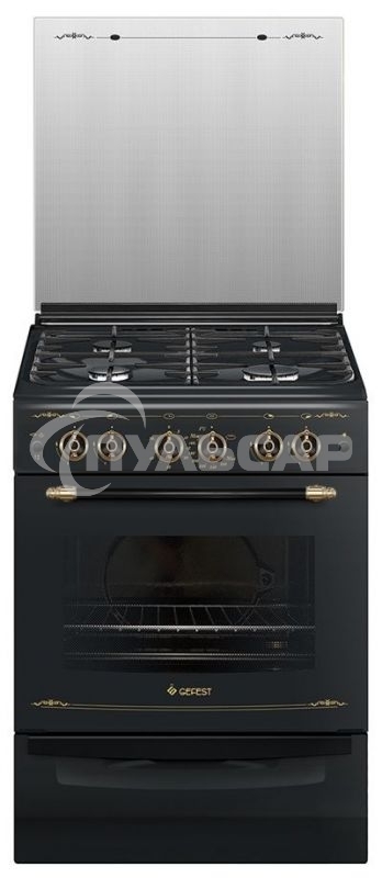 Плита газовая Gefest ПГ 6100-02 0183 черный, конфорок 4 шт, духовка 52 л, 60 см x 85 см x 60 см