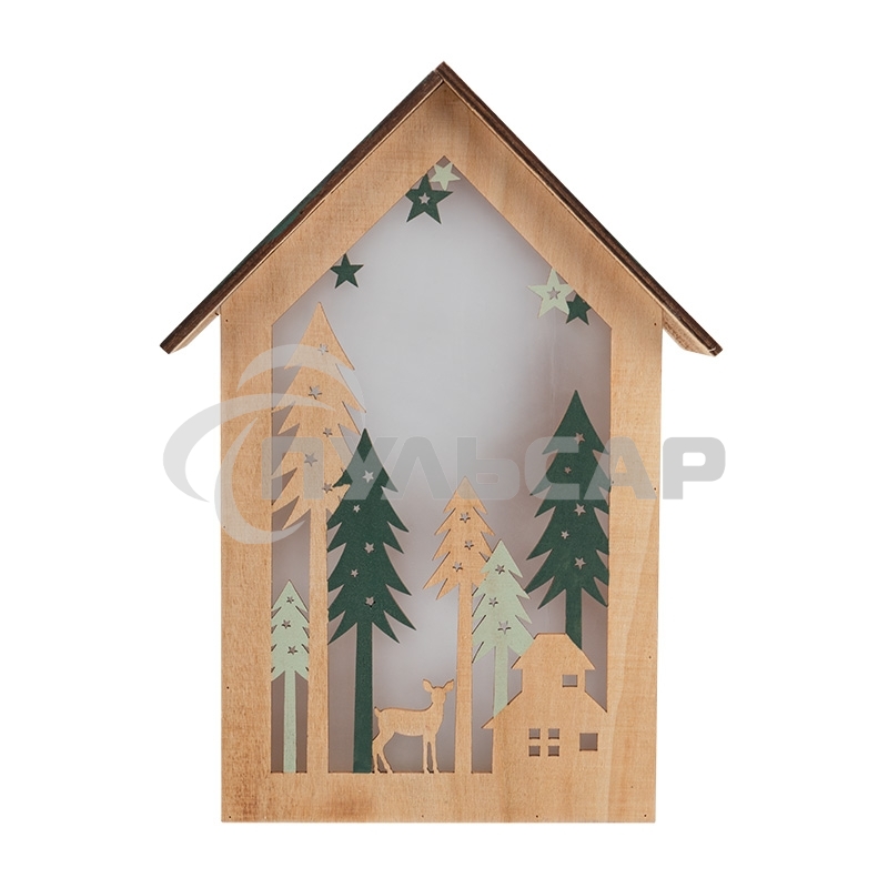 Деревянная фигурка с подсветкой 