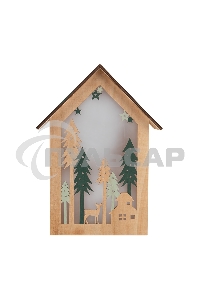 Деревянная фигурка с подсветкой 