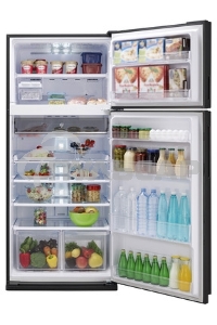 Холодильник Sharp SJ-XP59PGSL серебристый двухкамерный 430/148 л морозилка сверху