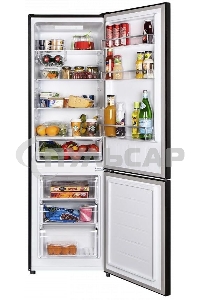 Холодильник Maunfeld MFF176SFSB черный двухкамерный 188/75л морозилка снизу, ручная разморозка