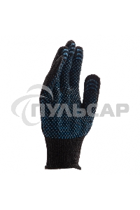 Перчатки трикотажные хлопкоэфирные плюшевые, ПВХ 