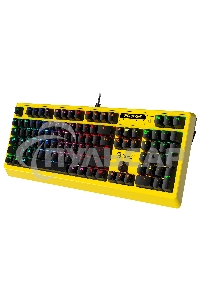 Клавиатура проводная A4Tech Bloody B810RC Punk USB желтый/черный
