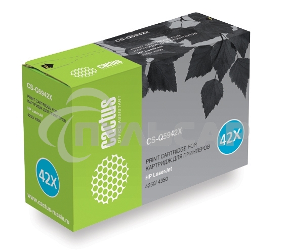 Картридж лазерный Cactus CS-Q5942X черный (20000 стр.) для HP 4250/4350