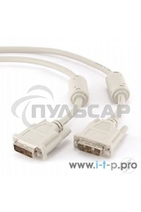Кабель DVI-D single link Gembird, 3м, 19M/19M экран, феррит.кольца, пакет CC-DVI-10