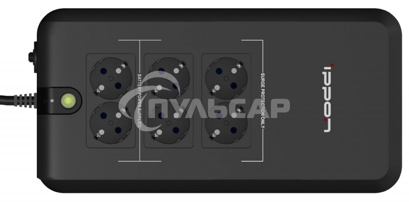 Источник бесперебойного питания Ippon Back Verso 800 черный