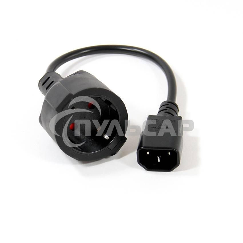 Кабель-переходник UPS->розетка VCOM (IE-320 C14 to Socket Type-F) 3Gx0,75мм VDE <CE002>