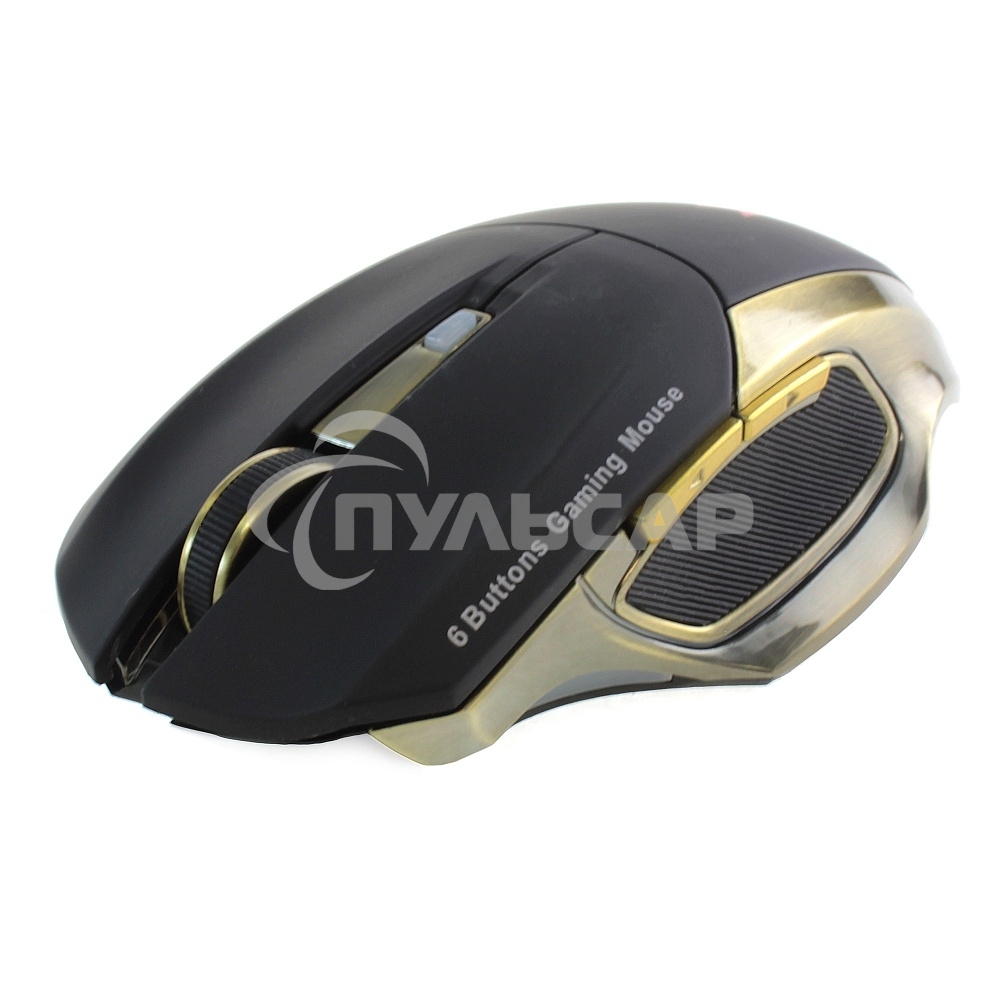 Мышь беспроводная Crown Gaming CMXG-605 черный, 1600 dpi, радиоканал, USB, кнопки - 6