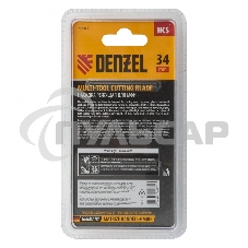 Насадка для МФИ режущая пазовая прямая, HCS, по дереву, ламинату, 34 х 2,5 мм, крупный зуб Denzel