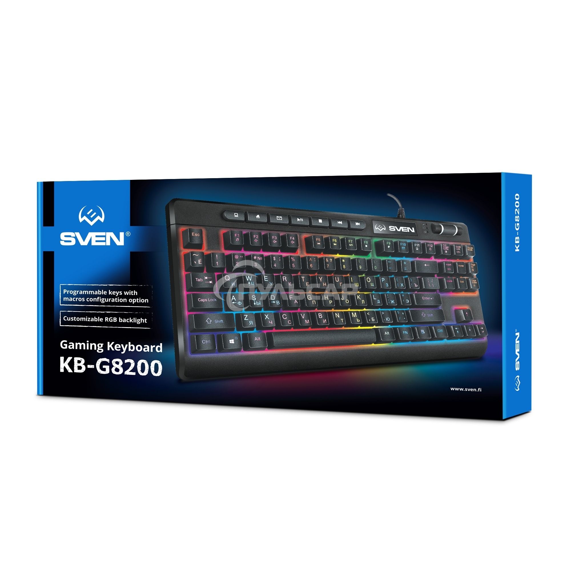 Клавиатура проводная Sven KB-G8200 игровая (95кл, ПО, RGb-подсветка)