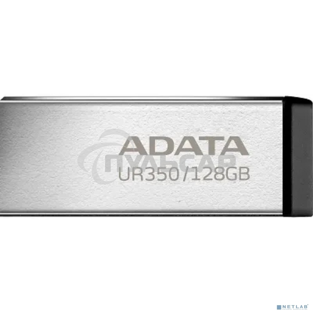 Флешка USB ADATA UR350 (UR350-128G-RSR/BK), 128 Gb, USB 3.2, R/W 100/15, серебристый /черный