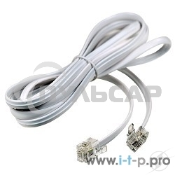 Кабель Rexant (18-3101) Телефонный удлинитель 10М белый