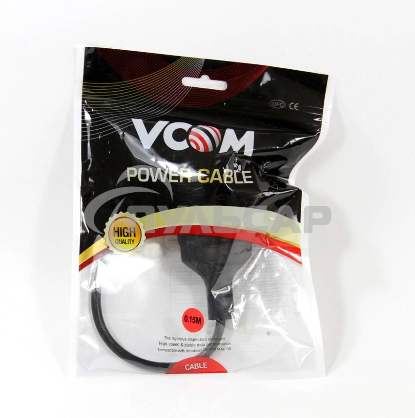 Кабель-переходник UPS->розетка VCOM (IE-320 C14 to Socket Type-F) 3Gx0,75мм VDE <CE002>