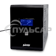Источник бесперебойного питания Powerman Smart Sine 1500VA/1050W, 220V, Line-Interactive, LCD, Tower, Out: 4xShuko, черный*SmartSine1500