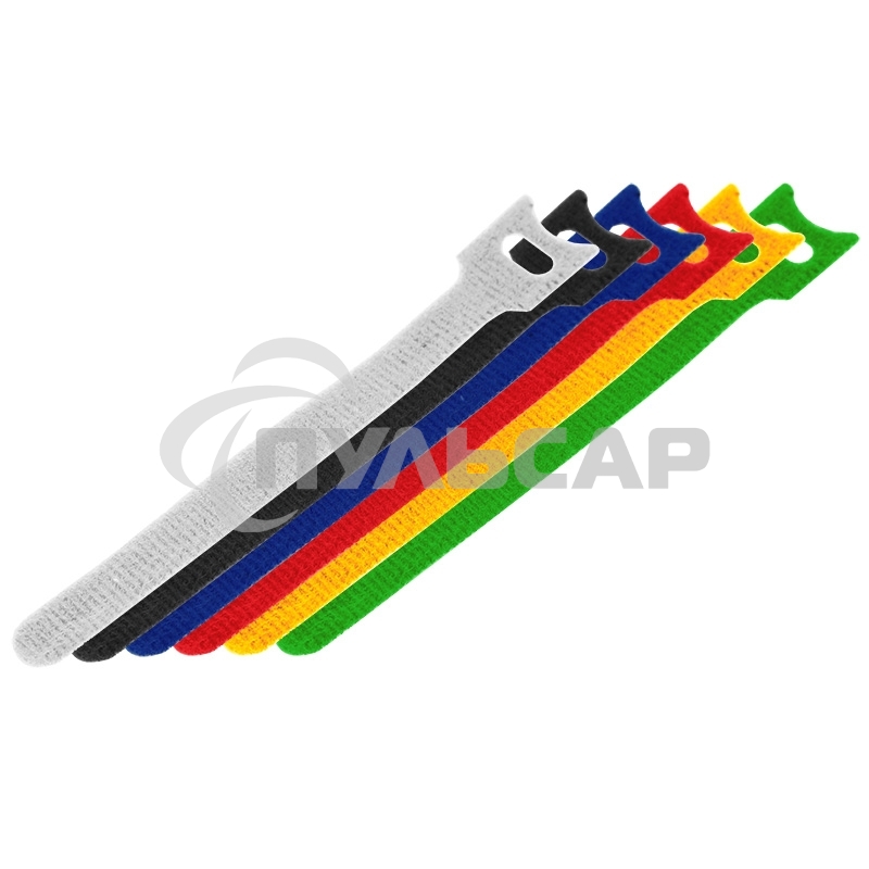 Набор хомутов-стяжек многоразовых на липучке Rexant 310х16 мм, цветная, упаковка 12 шт.