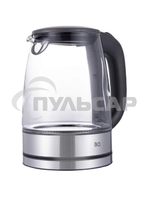 Чайник электрический BQ KT1834G черный/стальной, мощность 2200Вт, Максимальный объем 1.7л