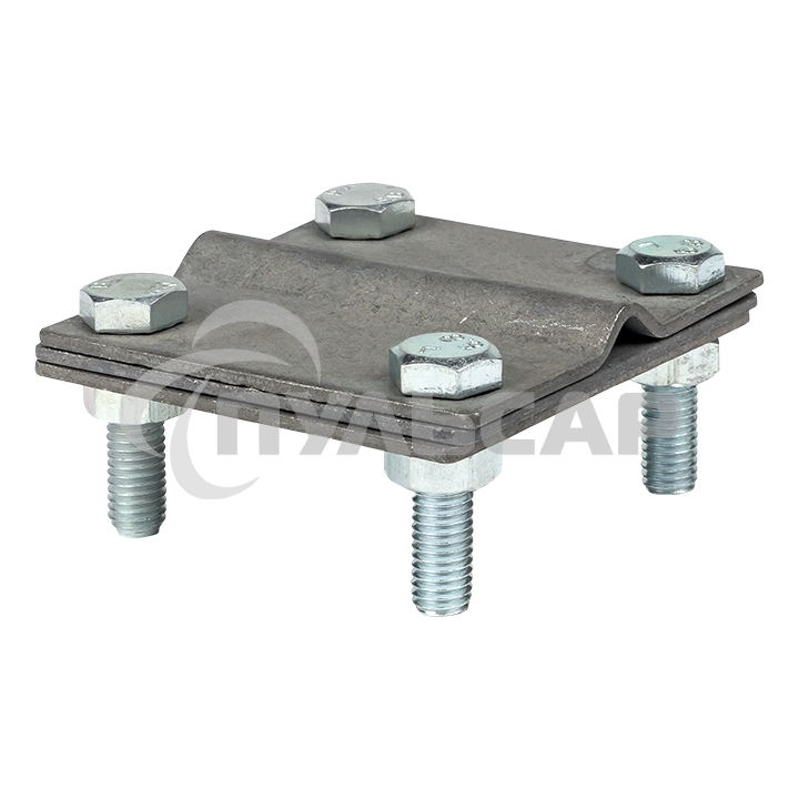 Зажим полоса 40 - прут 10 (3 пластины 70х70мм) HZ EKF lp-g3101