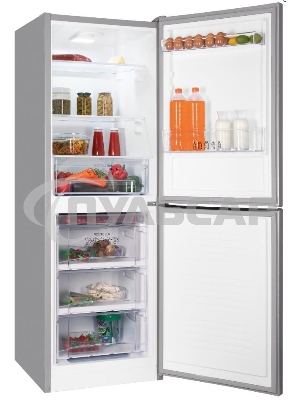 Холодильник Nordfrost NRB 161NF S серебристый двухкамерный 170/105л морозилка снизу, капельная система