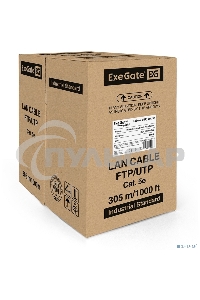 Кабель Exegate UTP 4 EX261518RUS пары кат.5e Exegate Special CCA, бухта 305м, серый, PVC