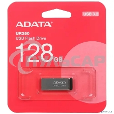 Флешка USB ADATA UR350 (UR350-128G-RSR/BK), 128 Gb, USB 3.2, R/W 100/15, серебристый /черный