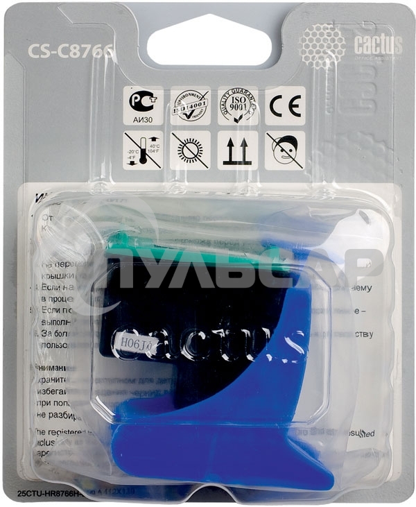 Картридж струйный Cactus CS-C8766 №135 многоцветный (18 мл) для HP DJ 5743/6543/6843/DJ 6213/7313/7413/6313/7213/7313/7413/K7103/PS 2573/2613/2713/8053/8153/8453/8753/D5063/Pro B8353