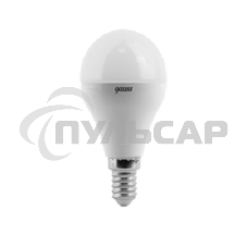 Лампа светодиодная Gauss 6.5Вт шар 3000К тепл. бел. E14 520лм 150-265В