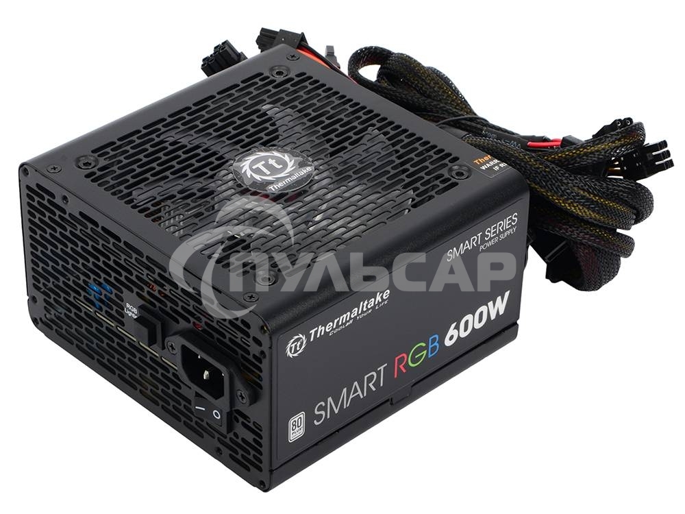 Блок питания Thermaltake Smart RGb (PS-SPR-0600NHSAWE-1), 600Вт, 80 PLUS, 120мм, черный