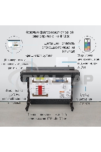 Плоттер струйный HP Designjet T630 (5HB11A), A0, 36