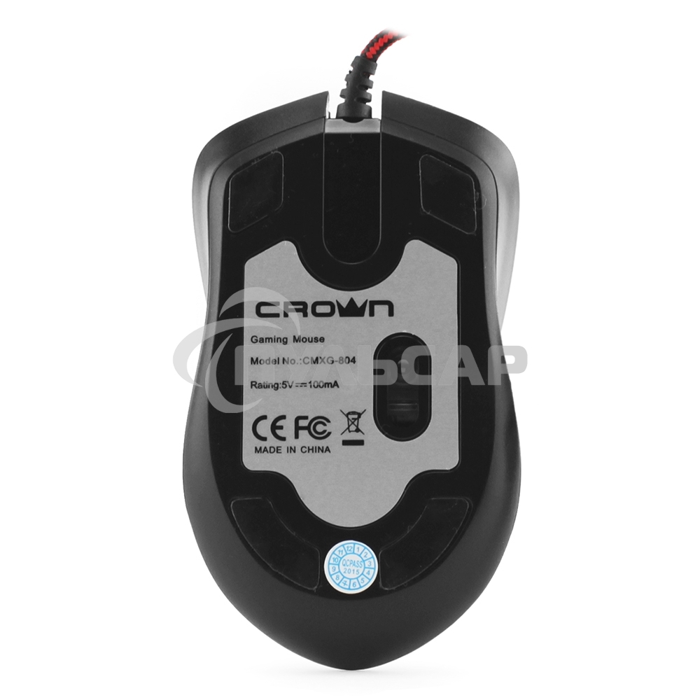 Мышь проводная Crown Gaming CMXG-804 черный, 2000 dpi, USB, кнопки - 9